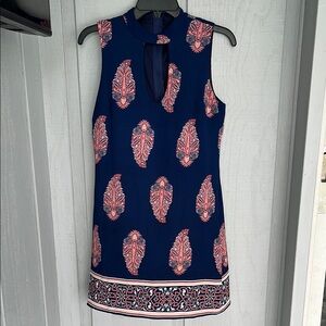 Crystal Doll Pink and Blue Sheath Mini Dress Halter Sleeveless